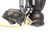Powr-Flite Comfort Pro Backpack Vacuum with Tools – 6 Quart Capacity #BP6S – power cord and hip belt close-up