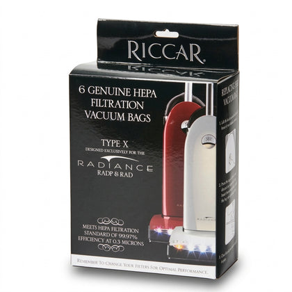 Riccar HEPA Bags (6-Pack) | Genuine Type X for Radiance #RXH-6 available at Ace Vacuums