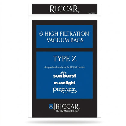 Riccar Moonlight & Sunburst Compact Canister Bags – 6-Pack #RZP-6 available at Ace Vacuums