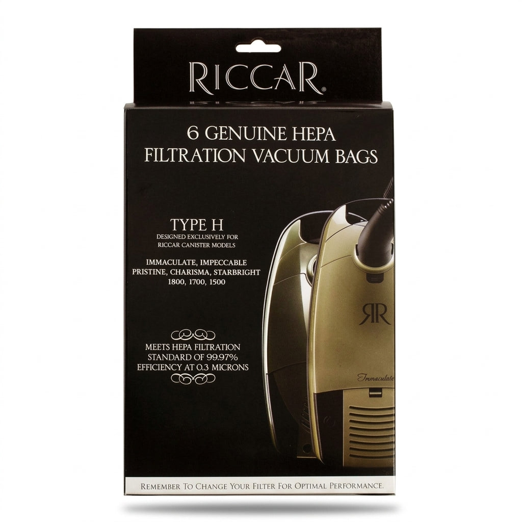 Riccar Vacuum Bags | Type H HEPA Bags – 6-Pack #C18 available at Ace Vacuums