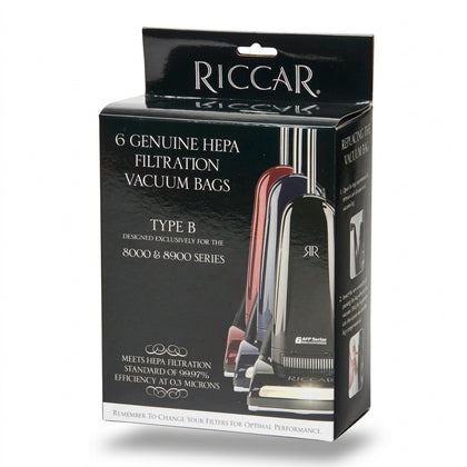Riccar RBH-6 HEPA Bags – Upright 8000 Series Vacuum Bags (6-Pack) available at Ace Vacuums