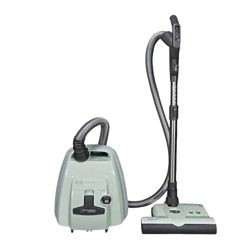 Pastel Mint SEBO AIRBELT K3 Premium canister vacuum model 91697AM with matching ET-1 electric power head