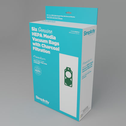 Simplicity HEPA Media Bags with Charcoal Filtration – 6-Pack #SLHC-6 available at Ace Vacuums