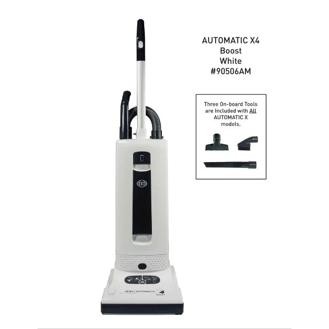 SEBO Automatic X4 Boost upright vacuum cleaner in Arctic White