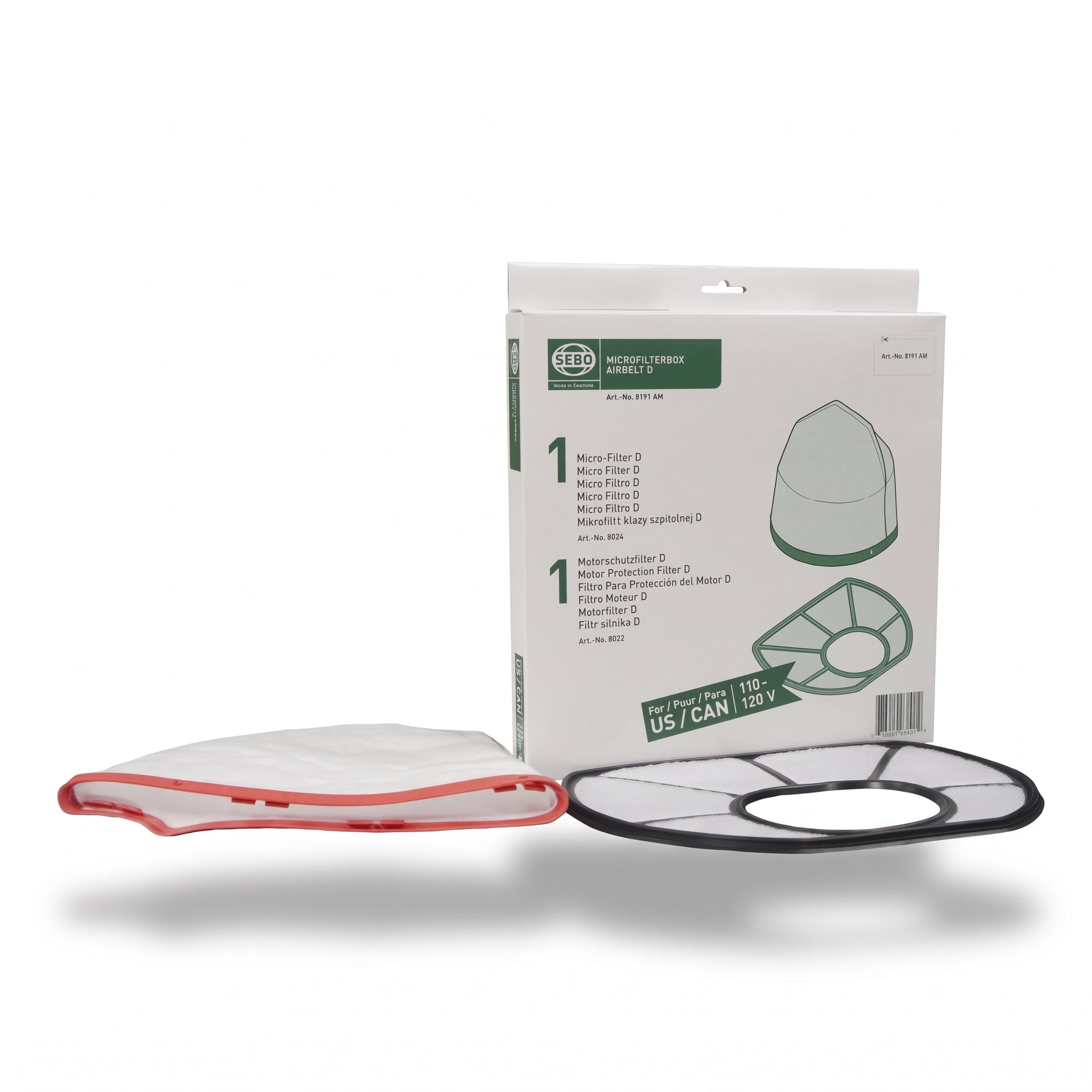 Sebo Filter Set D (1 Microfilter and 1 Exhaust Filter) #8191AM