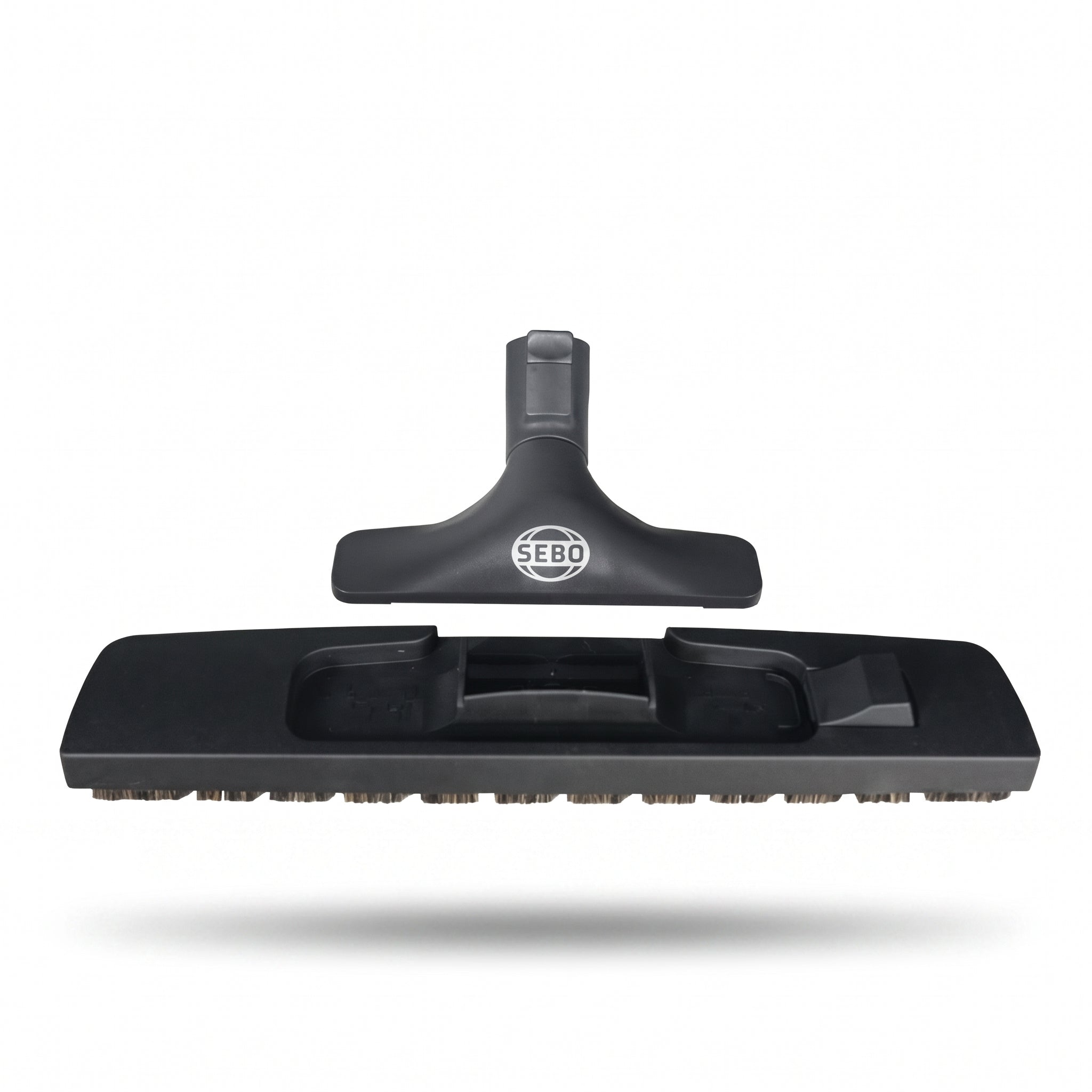 Sebo Parquet Floor Brush with Integrated Upholstery Nozzle for D, E, and K Series (Gray/Black) – 8368SE