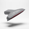SEBO Upholstery Nozzle for AIRBELT K (Gray Black) 6627GS angled view with red lint strip