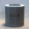 Austin Air Pet Machine HM410 Air Purifier, Midnight Blue B410E1 front angled detail of compatible Pet Machine filter; extra spare not included