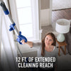 Hoover Total Home Pet MAXLife Upright Vacuum UH74100M overhead view of extension wand in use for above-floor cleaning