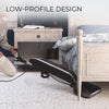 Oreck Elevate Command Upright Vacuum (30 ft Cord, 2-Speed with 5 LED Headlights) – Model #UK30200PC – vacuum reclined beneath furniture