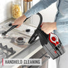 Hoover Steam Complete Pet 10-in-1 Steam Cleaner WH21000 side view of handheld unit cleaning a stovetop