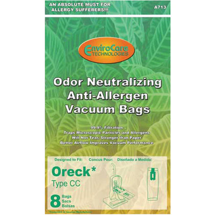 Oreck XL Platinum HEPA-Type CC Sweeper Vacuum Bags 8-Pack – Part #A713