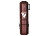 Cyclovac H725 hybrid central vacuum in burgundy with side filter housing