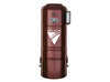 Cyclovac HD925 hybrid central vacuum in burgundy with HD badge and side filter housing