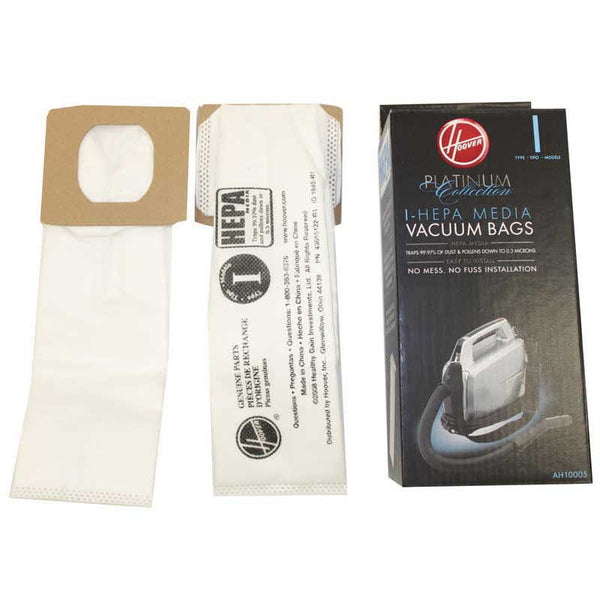 Hoover Type I HEPA Vacuum Bags 2-Pack Fits Platinum Canister UH30010COM – Genuine Replacement AH10005