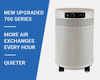 AirPura H700 - Allergy and Asthma Relief Air Purifier – 700-series performance marketing graphic with light-colored purifier