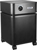 Austin Air HealthMate Plus Junior Air Purifier (Black) #A250B1 – black air purifier on casters, angled view