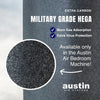Austin Air Bedroom Air Purifier (Midnight Blue) #B402E1 – HEGA carbon-cloth filtration promotional graphic