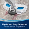 Bissell PowerFresh Scrubbing & Sanitizing Steam Mop -1940A – flip-down scrub brush treating floor stain