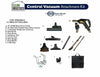 Clean Obsessed Central Vacuum Attachment Kit 30′ Direct Connection Hose with 15″ Power Nozzle (Black) #PSB30D15 – attachment kit contents information graphic