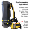 Clean Obsessed 10 Quart HEPA Filtration Backpack Vacuum - CO1024 – backpack harness adjustment graphic
