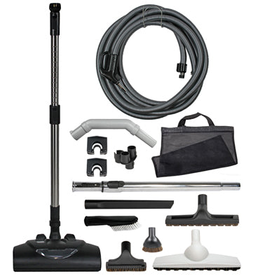 MD Central Complete 360 Platinum Plus Central Vacuum Attachment Kit 30' Direct Connect Hose with 12" Power Nozzle – Part #427PP30