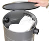 Inside the VacuMaid SR800 canister with HEPA-style bag fitted