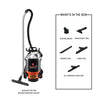 Hoover Backpack Vacuum C2401 with 1 1/2 Tool Set – Part #C2401 – vacuum and in-box accessory guide