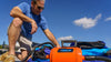 Metrovac MagicAir® Deluxe Inflator/Deflator Pump – Part# 109-118121 – pump in use beside inflatable watercraft