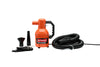 Metrovac Air Force® Quick Draw Pet Grooming Dryer – Part# 114-887030 – orange dryer with hose and nozzle accessories