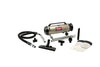 Metrovac PROFESSIONAL EVOLUTION Full-Size Canister Vacuum – Part# 104-577928 – silver canister with powered floorhead and metal wands