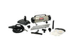 Metrovac PROFESSIONAL EVOLUTION Full-Size Canister Vacuum – Part #104-578000 – silver canister with powered floorhead and metal wands