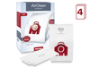 Miele FJM AirClean 3D four-bag pack with red-collar bags and replacement filters