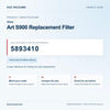Miele Art S900 Replacement Filter identification guide with reference 5893410 and model and fit checks