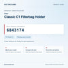 Miele Classic C1 Filterbag Holder identification guide with reference 6843174 and model and fit checks