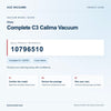 Miele Complete C3 Calima Vacuum model guide with reference 10796510 and package and care checks