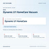 Miele Dynamic U1 HomeCare Vacuum model guide with reference Dynamic U1 HomeCare and package and care checks