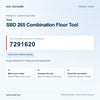Miele SBD 265 Combination Floor Tool identification guide with reference 7291620 and model and fit checks