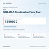 Miele SBD 450-3 Combination Floor Tool identification guide with reference 7250070 and model and fit checks