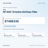 Miele SF-AAC 10 filter identification guide with reference 07496330 and steps to check model and fit