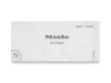 Miele SF-SAC 20/30 AirClean exhaust filter laid flat, showing printed cut-to-fit outlines