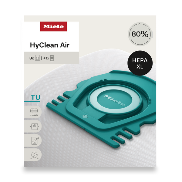 Miele TU Allergy XL HyClean Air 8 Vacuum Bags with SF-HA50 #12909770