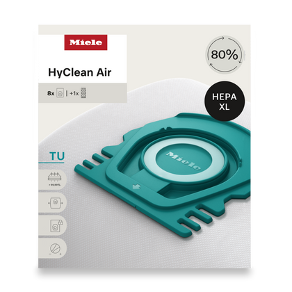 Miele TU Allergy XL HyClean Air 8 Vacuum Bags with SF-HA50 #12909770 available at Ace Vacuums