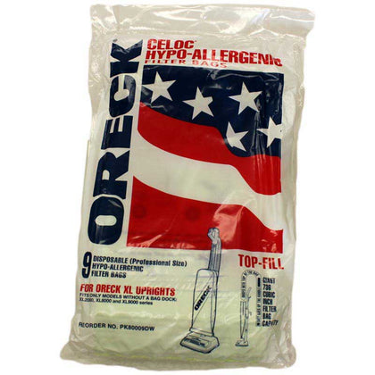 Oreck Genuine Hypo Allergenic Vacuum Bags 9-Pack (Replaces PK80009DW / AK12109) – Part #AK12109