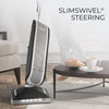 Oreck Elevate Conquer Upright Vacuum (35 ft Cord, 2-Speed, Slim Swivel Steering & 5 LED Headlights) – Model #UK30300PC – swivel steering demonstration