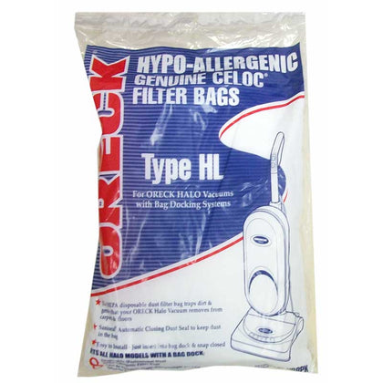 Oreck Halo Vacuum Cleaner Bags Type HL 8-Pack – Part #HB8PKOH — product photo