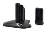 Dual charging base beside a cylindrical battery, reference R65DUAL. Available at Ace Vacuums.