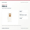 Riccar RBH-6 type b hepa media bags, unpackaged product view. Available at AceVacuums.