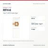 Riccar RFH-6 type f hepa media bags, unpackaged product view. Available at AceVacuums.