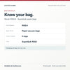 Riccar RSQ-6 supraquik paper bags, bag specification and identification graphic. Available at AceVacuums.